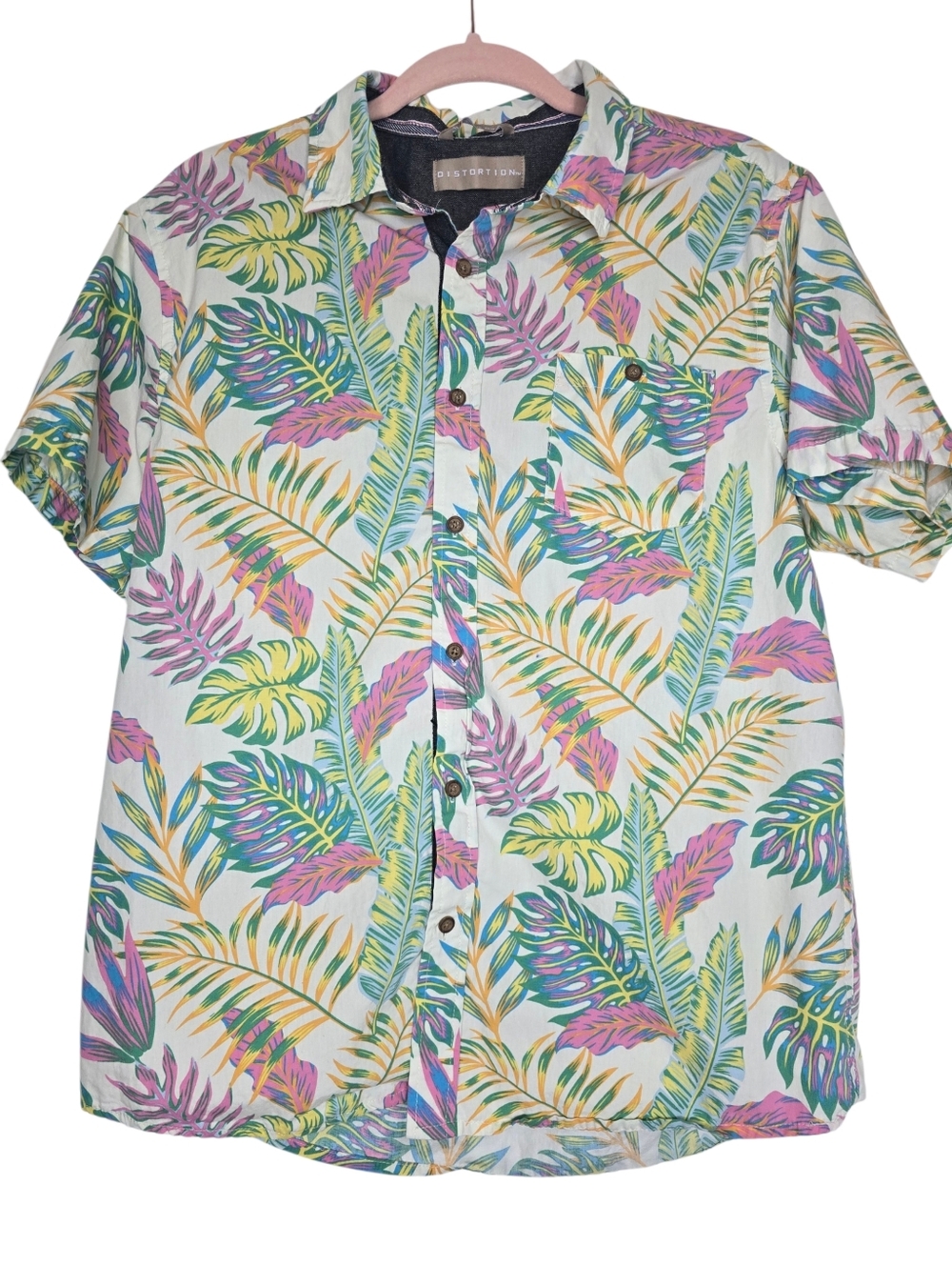 Distortion Hawaiian Button Down Shirt